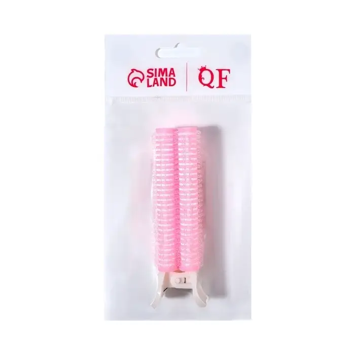 Бигуди для прикорневого объема, с зажимом, 2×1 см, 10.7 см, розовое Бигуди для прикорневого объема, с зажимом, 2×1 см, 10.7 см, розовое