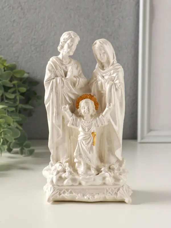 Фигурка гипс &laquo;Семья большая&raquo;, 18&times;10&times;7 см, белый, с росписью