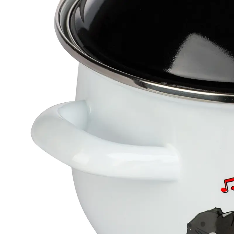 VETTA Хвостатые друзья Кастрюля эмалированная, 18см, 2,0л, индукция