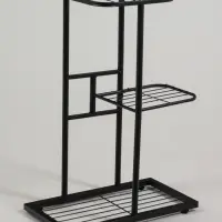 Подставка для цветов Greengo, 3 полки, 43&times;22&times;57 см, напольная, металл, чёрная