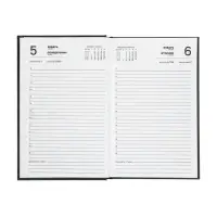 Ежедневник датир 2026г А5 168л б/вин, Черный Ежедневник датир 2026г А5 168л б/вин, Черный