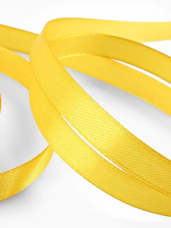Лента атласная, 10 мм, 23±1 м, жёлтая №16 Лента атласная, 10 мм, 23±1 м, жёлтая №16