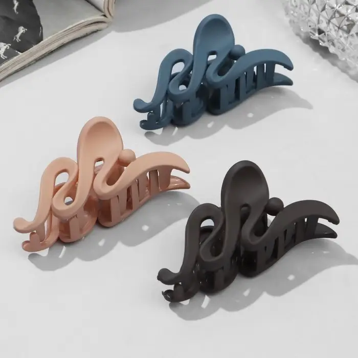 Крабик для волос «Матовый», волна наклон, 7.5 см, МИКС Крабик для волос «Матовый», волна наклон, 7.5 см, МИКС