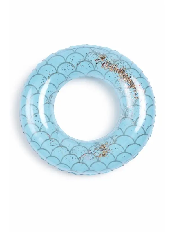 Круг для плавания с блестками, надувной, d=85 см, от 3 лет, голубой