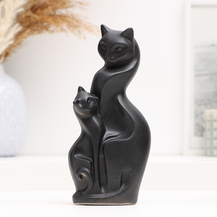 Фигура Фигура "Котики с изгибом" черные, 17см