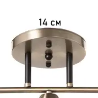 Люстра &laquo;Кипр&raquo; 3&times;40 Вт Е27 латунь/черный 52&times;26&times;26 см