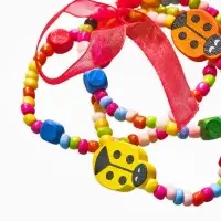 Браслеты детские &laquo;Выбражулька. Бант, божья коровка&raquo;, d=4 см, набор 3 шт. разноцветный