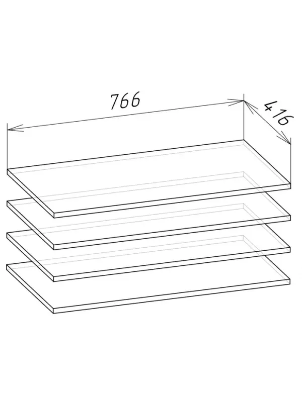 Вешалка модульной гардеробной системы «Модус», 2090×800×420 мм, цвет белый
