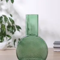 Ваза для цветов &laquo;Эйверис&raquo;, d=6 см, 24&times;15.5 см, стекло, зелёная