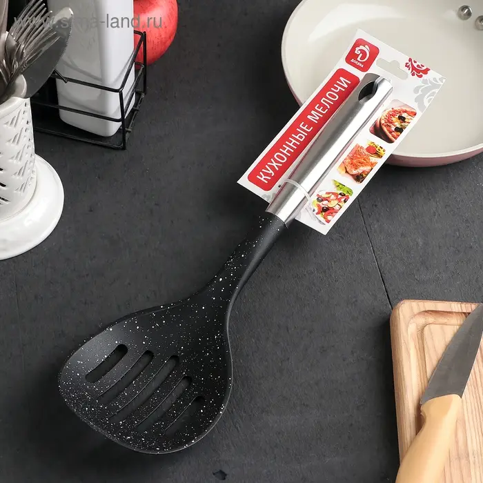 Шумовка Доляна «Синара», 35 см, цвет металлик Шумовка Доляна «Синара», 35 см, цвет металлик