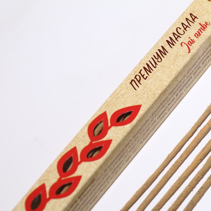 Благовония Благовония "Премиум Масала Джай амбэ Зеленый чай", 20 палочек в упаковке