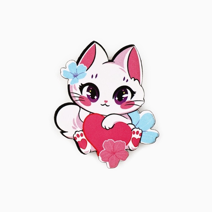 Значки деревянные «Аниме» в шоубоксе, 20 шт Значки деревянные «Аниме» в шоубоксе, 20 шт