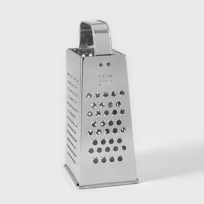 Тёрка КВАРЦ &laquo;Универсал&raquo;, 4 грани, 11&times;8.5&times;22 см, металл, серебристая