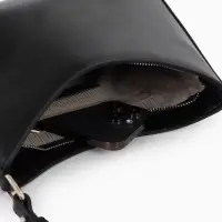 Сумка женская багет TEXTURA на молнии, 28&times;6&times;17 см, чёрная