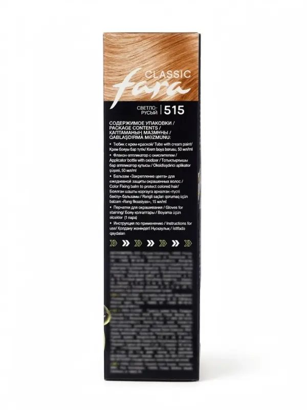 Краска для волос Fara Classic, тон 515, светло-русый, 160 г