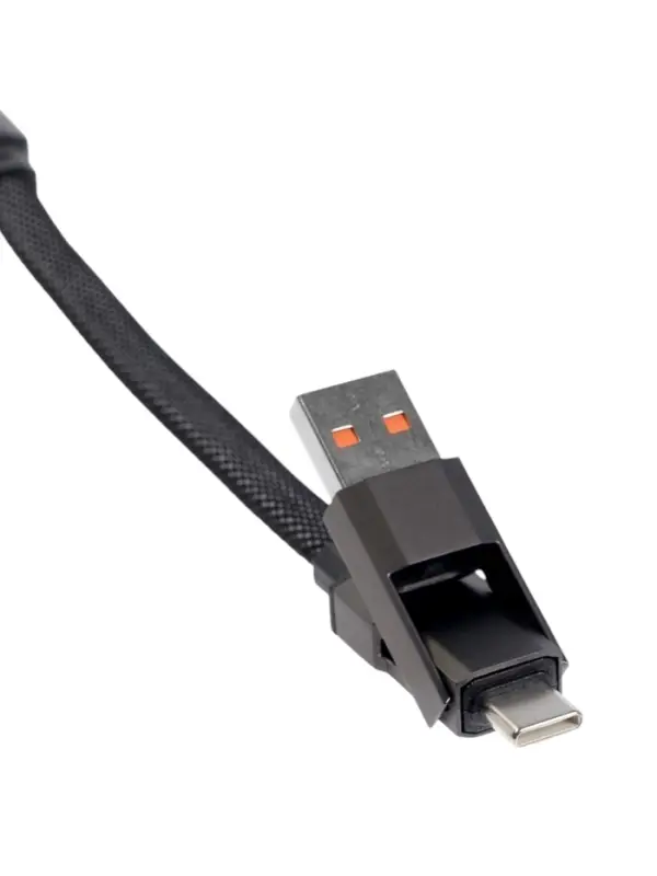 Кабель Type-C - USB, Type-C, 3 А, 10 см, чёрный