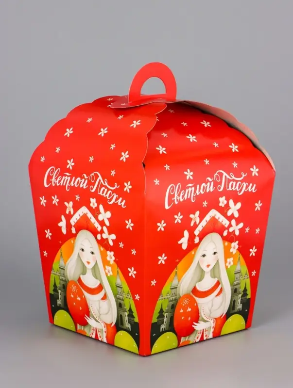 Коробка подарочная пасхальная &laquo;Красна девица&raquo;, 17&times;17&times;26 см