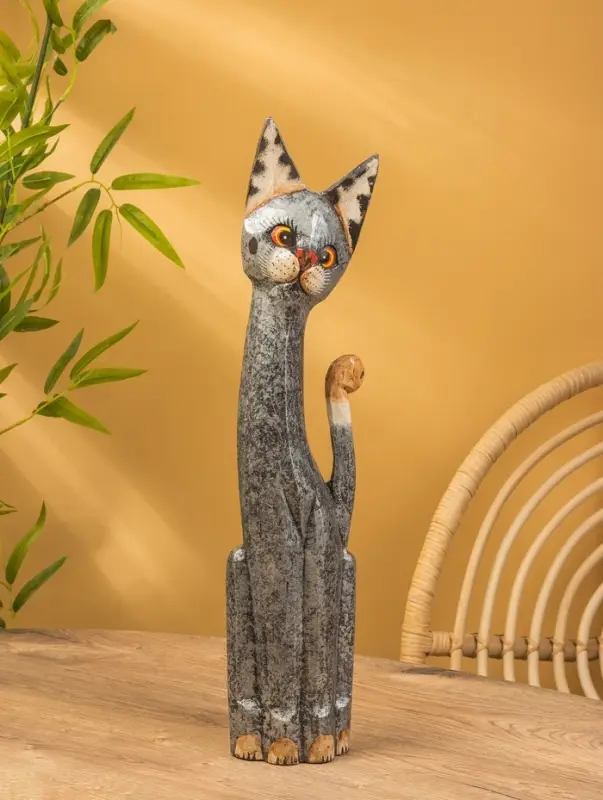 Сувенир &laquo;Кошка&raquo;, 60&times;14&times;6 см, дерево, МИКС