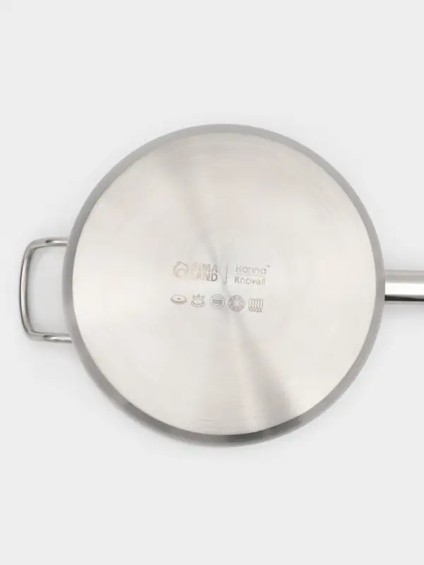 Ковш Hanna Kn&ouml;vell, 6.3 л, d=24, h=14 см, с крышкой, толщина стенки 0.8 мм, индукция, нержавеющая сталь