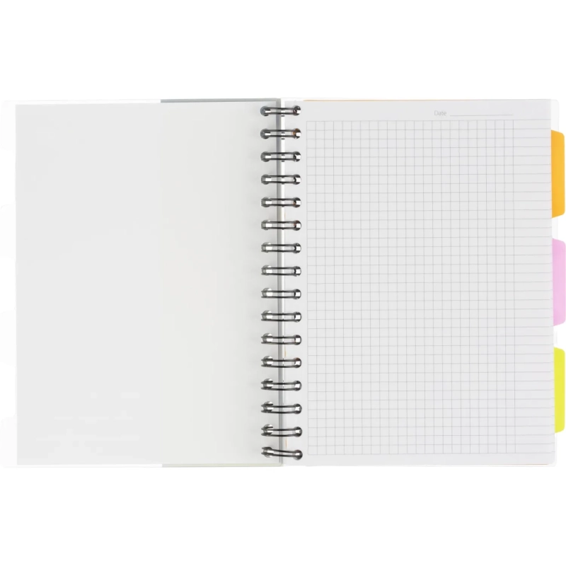 Бизнес-тетрадь 140л,кл,А5,SPIRAL BOOK Синий,евроспир,обл.пласт,раздел.84113