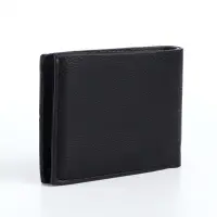 Портмоне мужское без застёжки, отдел для карт, монет, чёрное
