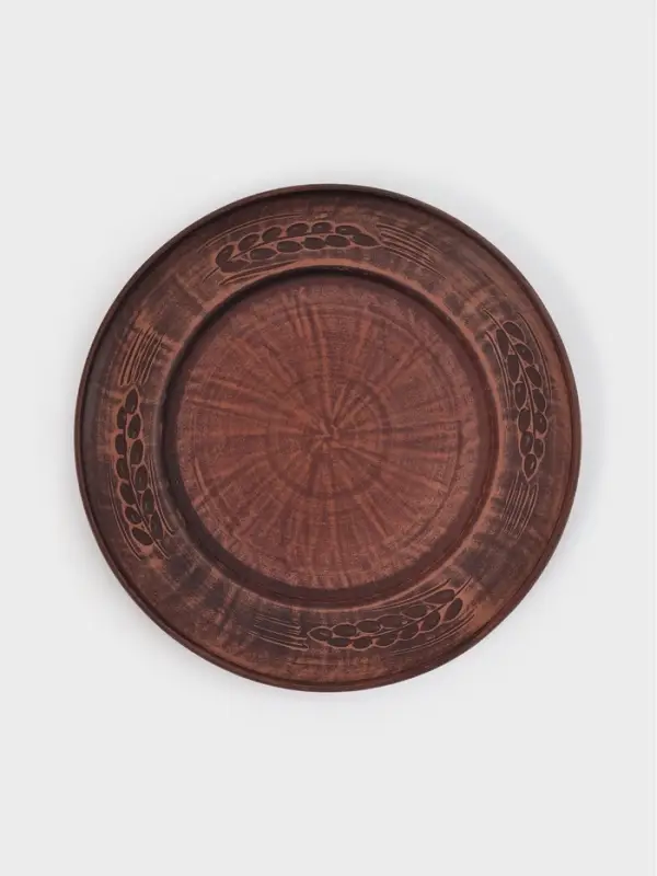 Тарелка &laquo;Колос&lrm;&lrm;&raquo;, d=25 см, красная глина