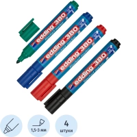 Набор маркеров для флипчартов EDDING E-380/4S 1,5-3мм, кругл 4цвета