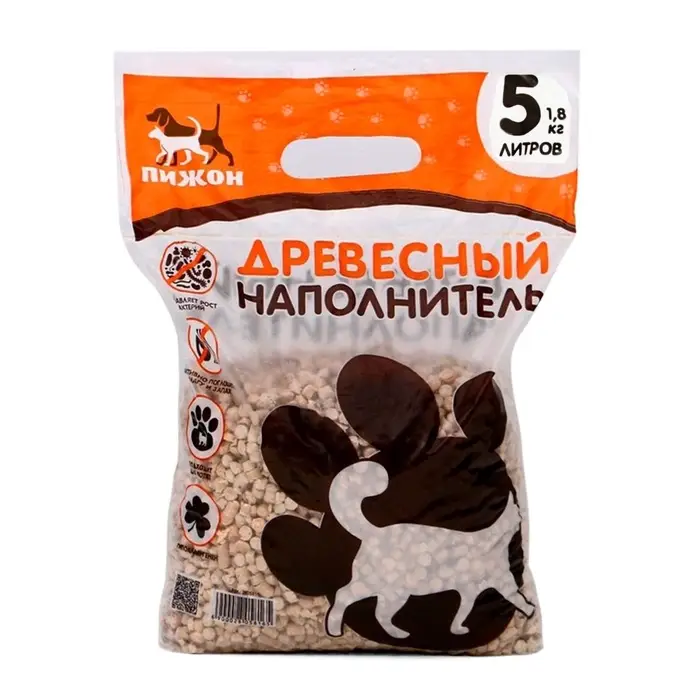 Наполнитель древесный &laquo;Пижон&raquo; 5 л