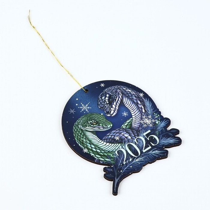 Ёлочная игрушка новогодняя «2025», на Новый год, светится в темноте, дерево, 7,8 х 9,5 см Ёлочная игрушка новогодняя «2025», на Новый год, светится в темноте, дерево, 7,8 х 9,5 см