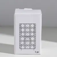 Подсвечник стекло на 1 свечу двусторонний "Морозные узоры" прозрачный d=2 см 3,5 см 5х5х8 см   10973