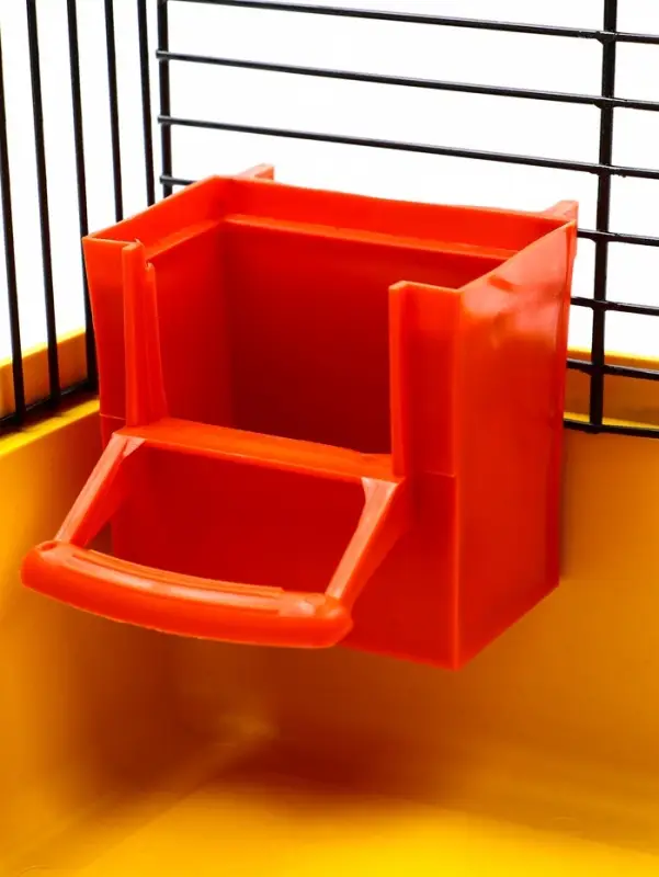 Клетка для грызунов "Мини" одноярусная, 29 x 25 х 24 см, желтый