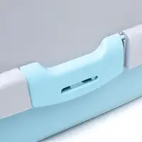 Туалет-домик для кошек закрытый с дверцей 43&times;32&times;33 см, бирюзово-серый