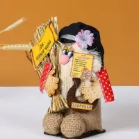 Фигурка - оберег &laquo;Домовой. Кузя в кепке, с метлой и подковой&raquo;, 23&times;25&times;13 см, МИКС