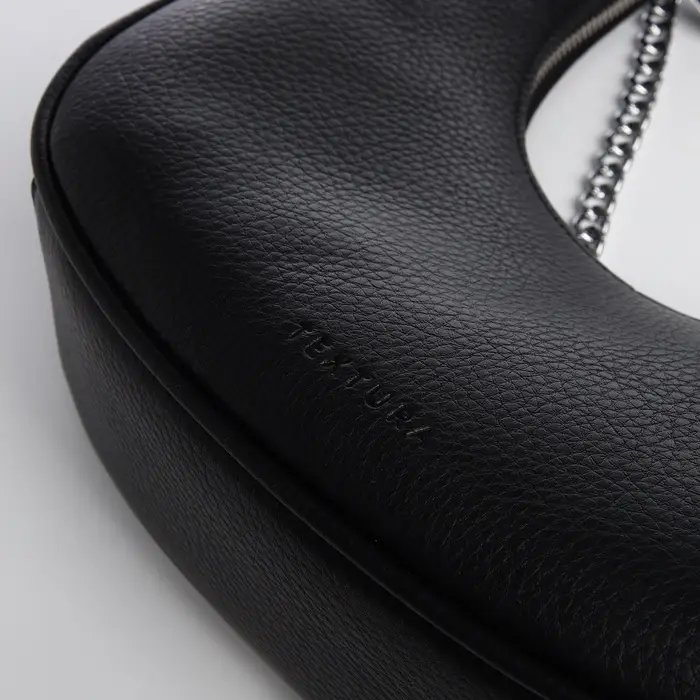 Сумка женская багет TEXTURA на молнии, 28&times;7&times;26 см, чёрная