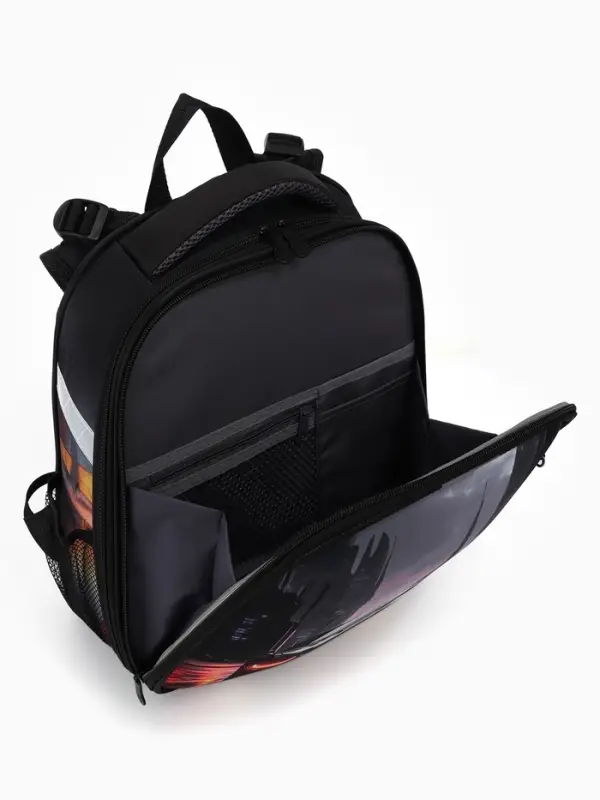 Рюкзак школьный для мальчика &laquo;Гонки&raquo;, Stavia, эргономичная спинка, 30&times;16&times;38 см, чёрный