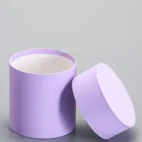 Шляпная коробка подарочная сирень, круглая, 10&times;10 см
