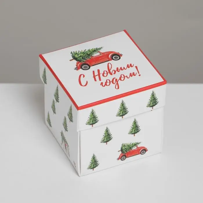Коробка подарочная новогодняя &laquo;С новым годом&raquo;, 6.5&times;6.5&times;6.5 см