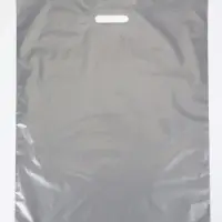 Пакет полиэтиленовый с вырубной ручкой, Серебряный 50-60 См, 70 мкм