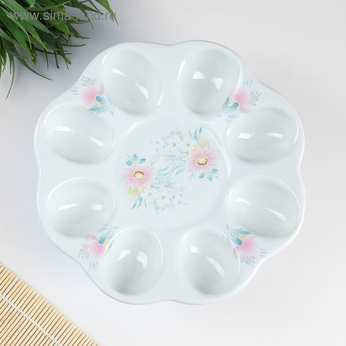 Тарелка под яйца Тарелка под яйца "Ваза пасхальная" 23х9см МИКС