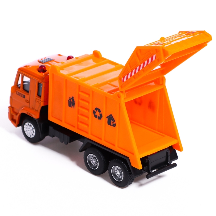 Грузовик металлический «КАМАЗ. Мусоровоз», инерционный, 1:54, цвет оранжевый