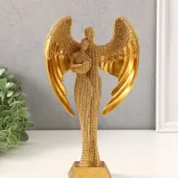 Фигура полистоун &laquo;Семья ангелов&raquo;, под золото, бисерный, 13.8&times;6.5&times;23.6 см