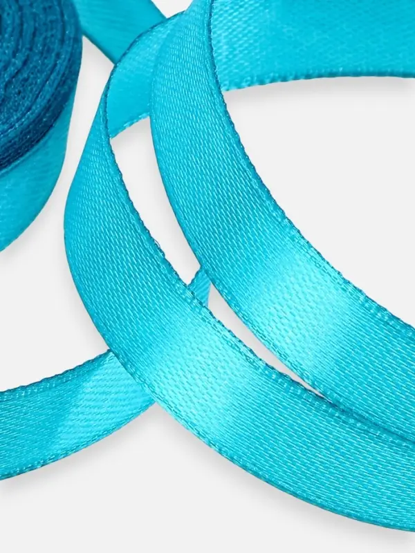 Лента атласная, 12 мм, 23±1 м, голубая №47 Лента атласная, 12 мм, 23±1 м, голубая №47