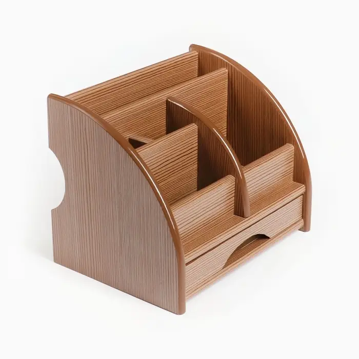 Органайзер 5 секций, 1 выдвижной ящик, серия Ясень шимо, 20&times;16.5&times;15.5 см, МИКС