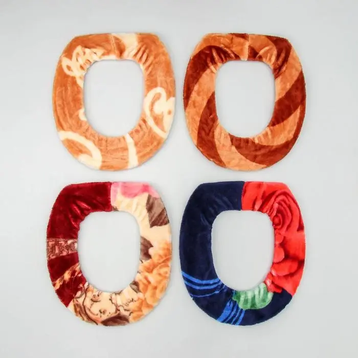 Чехол на сиденье для унитаза на резинке «Лёгкость», 35×39 см, цвет МИКС Чехол на сиденье для унитаза на резинке «Лёгкость», 35×39 см, цвет МИКС