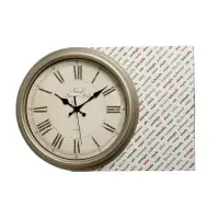 Часы настенные классические, бесшумные, плавный ход, d=31 см, золотистые