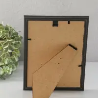 Фоторамка для фото 15х21 см "Oframe", пластик, чёрный с серебром, (пластиковый экран)