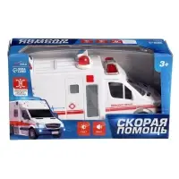 Машина &laquo;Скорая помощь&raquo;, световые и звуковые эффекты, работает от батареек