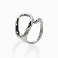 Кольцо медь "Витое", цвет серебро, безразмерное