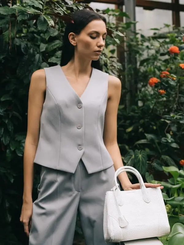 Сумка женская тоут TEXTURA на молнии, 25&times;7&times;21 см, однотонная, белая