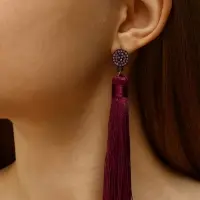 Серьги &laquo;Кисти&raquo; гармония, фиолетовые, L кисти 8.5 см